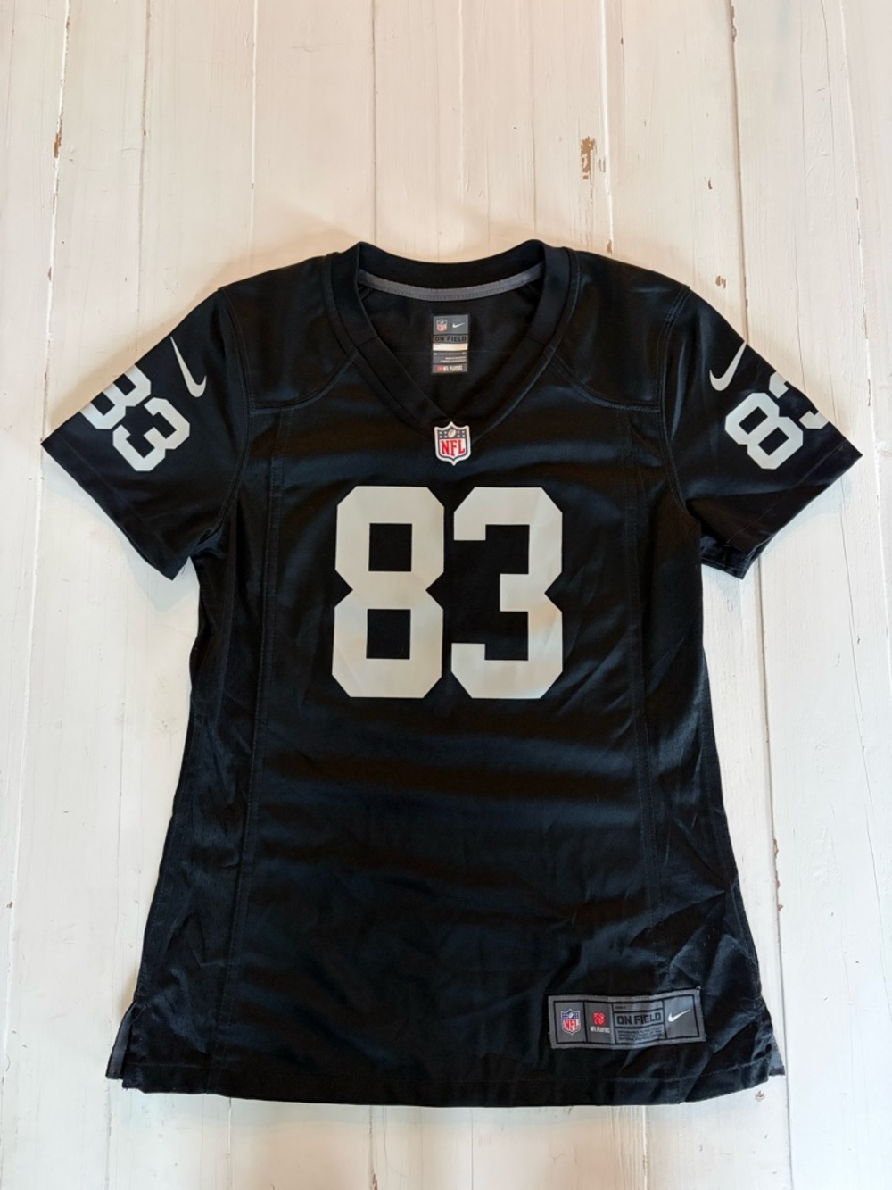 Nike Women’s Black Jersey with White #83 Number